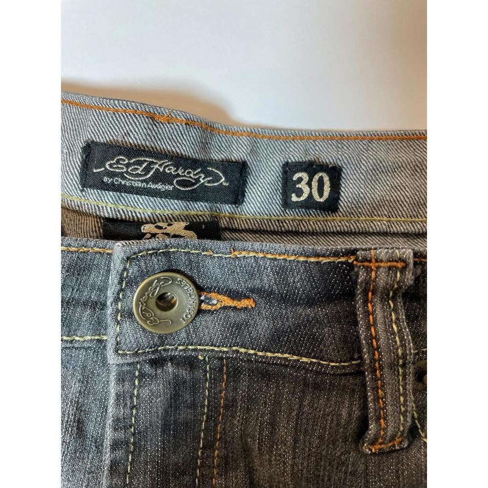 Women's Ed Hardy Jeans By Christ Audigier Embroidered Front & Back #114182 Sz30 - Picture 3 of 12